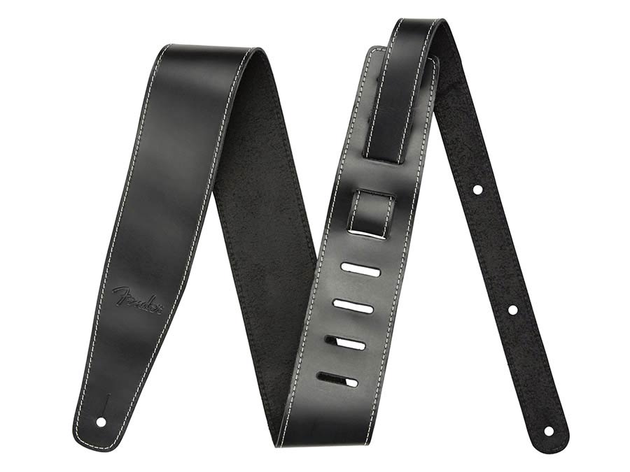 Fender 0990641006 broken-in leather strap, 2.5", black