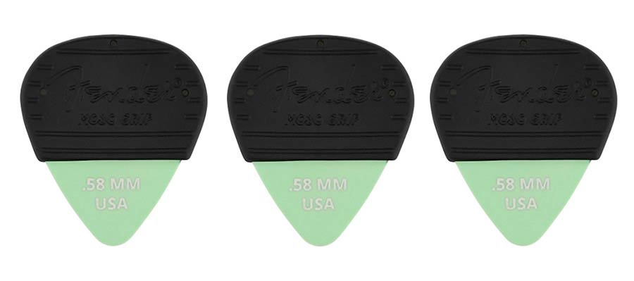 Fender 1985351402 Mojo Grip picks, dura-tone delrin 0.58, 3-pack