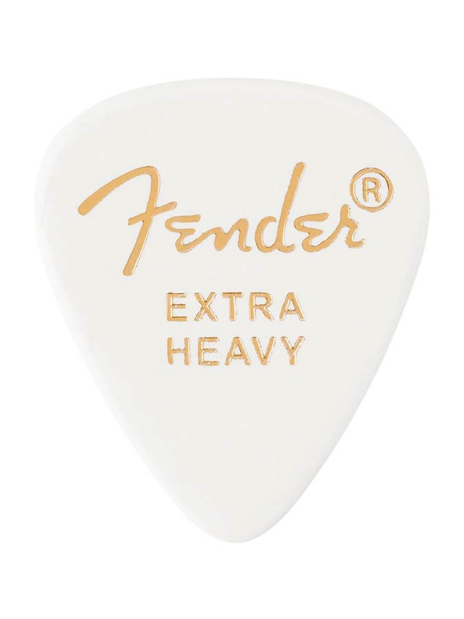 Fender 1980351280 351 shape premium picks, extra heavy, white, 12-pack