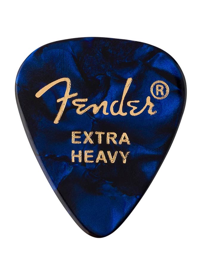 Fender 1980351602 351 shape premium picks, extra heavy, blue moto, 12-pack