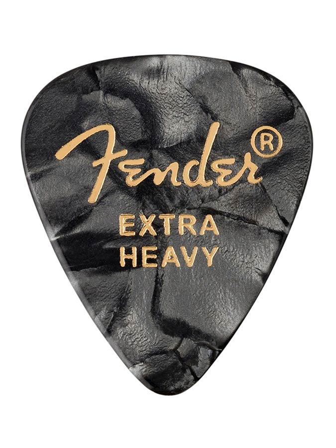 Fender 1980351643 351 shape premium picks, extra heavy, black moto, 12-pack