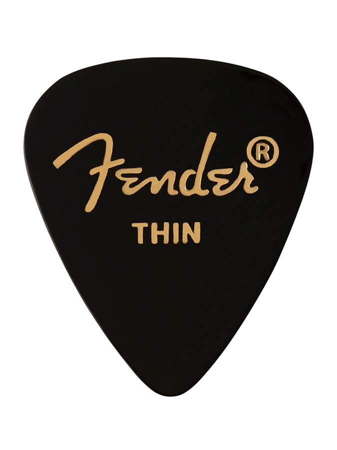 Fender 1980351706 351 shape premium picks, thin, black, 12-pack