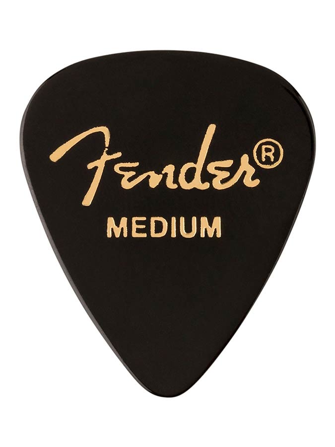 Fender 1980351806 351 shape premium picks, medium, black, 12-pack
