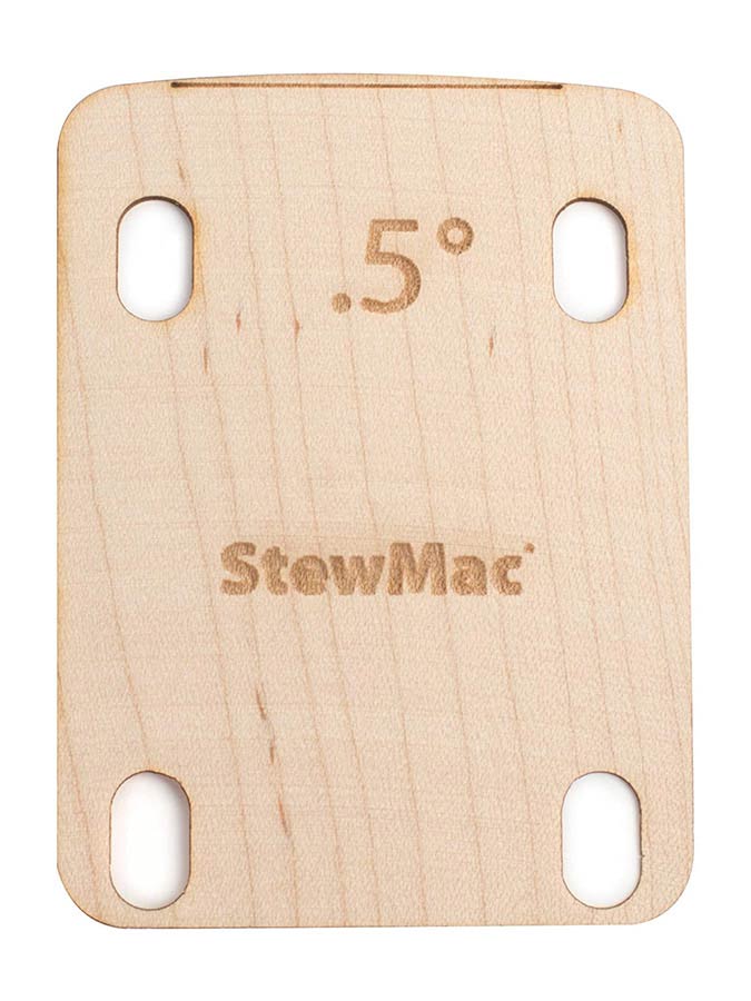 StewMac SM2135-050 neck shim 0.50 degree shaped for electric bolt-on neck guitar