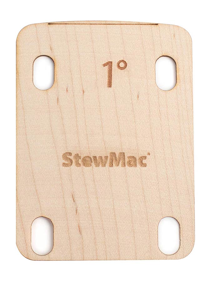 StewMac SM2135-100 neck shim 1.00 degree shaped for electric bolt-on neck guitar
