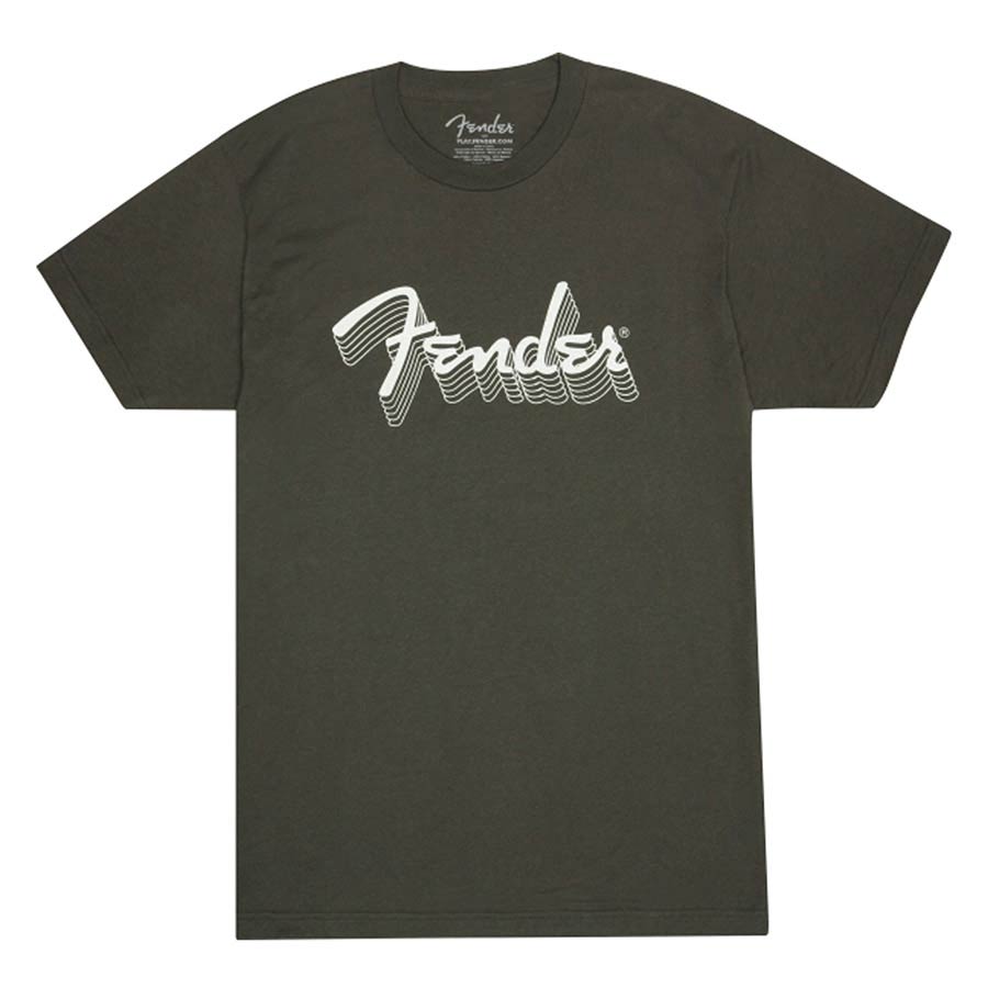 Fender 9122521506 reflective ink t-shirt, charcoal, L