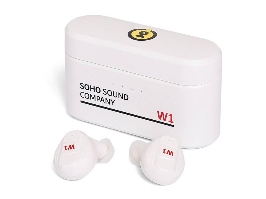 SOHO Sound Company W1/WH Cuffie auricolari Bluetooth TWS, microfono, powerbank, colore bianco