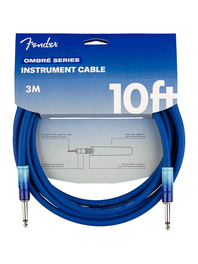 Fender 0990810210 10' Ombré cable, belair blue
