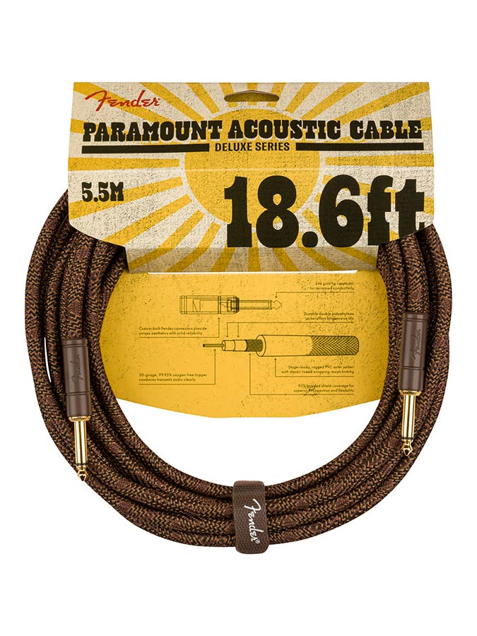 Fender 0990918007 Paramount 18.6' acoustic instrument cable, brown