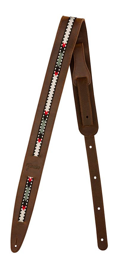Fender 0990612021 Paramount acoustic leather strap, brown
