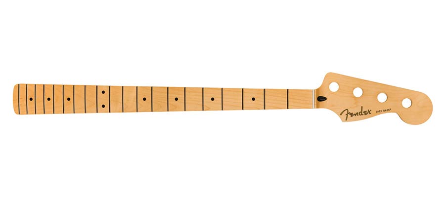 Fender 0994902921 Player Series Jazz Bass® neck, 22 medium jumbo frets, maple, 9.5", modern "c"