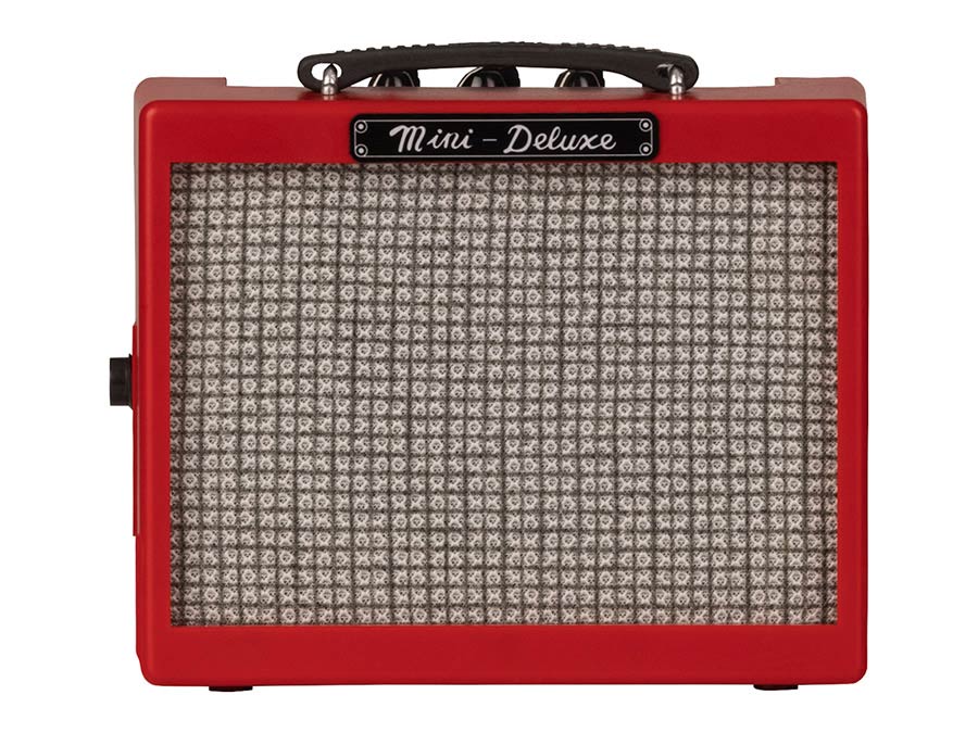 Fender 0234810009 battery amp mini Deluxe Amp, red, plastic housing, 1W, 1x3" speaker