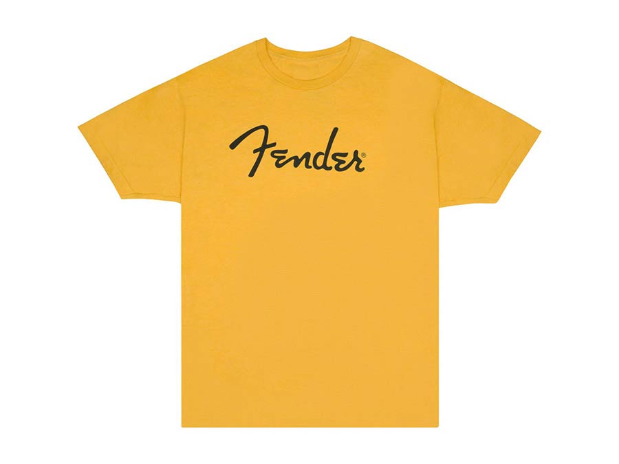 Fender 9192122506 spaghetti logo t-shirt, butterscotch, L