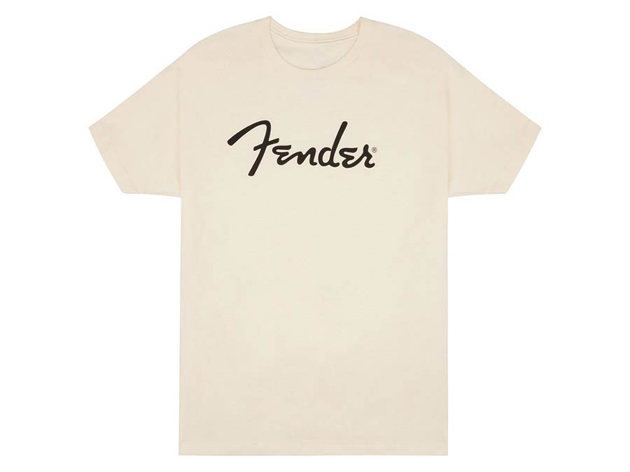 Fender 9192322506 spaghetti logo t-shirt, olympic white, L