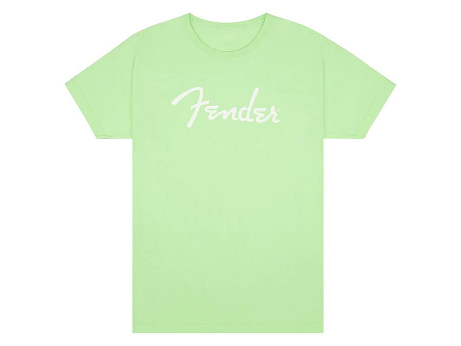 Fender 9192022506 spaghetti logo t-shirt, surf green, L