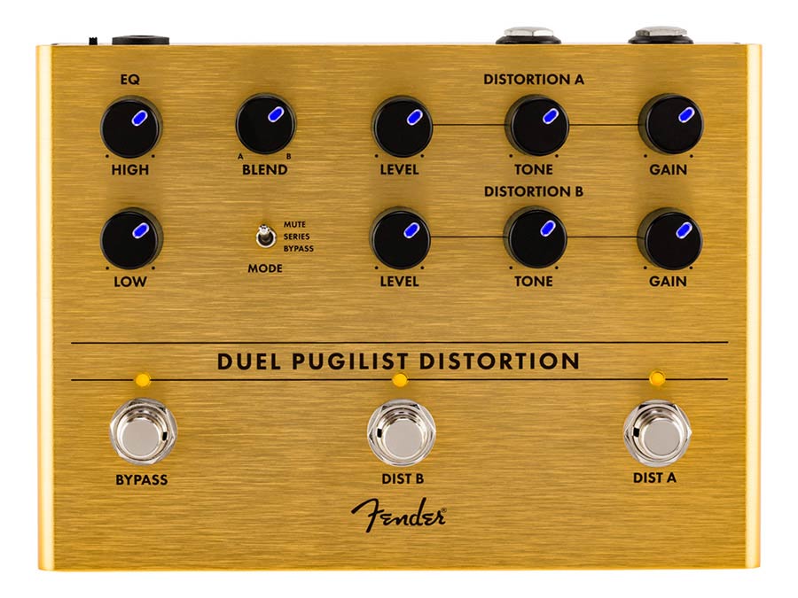 Fender 0234562000 Duel Pugilist Distortion, effects pedal for guitar or bass