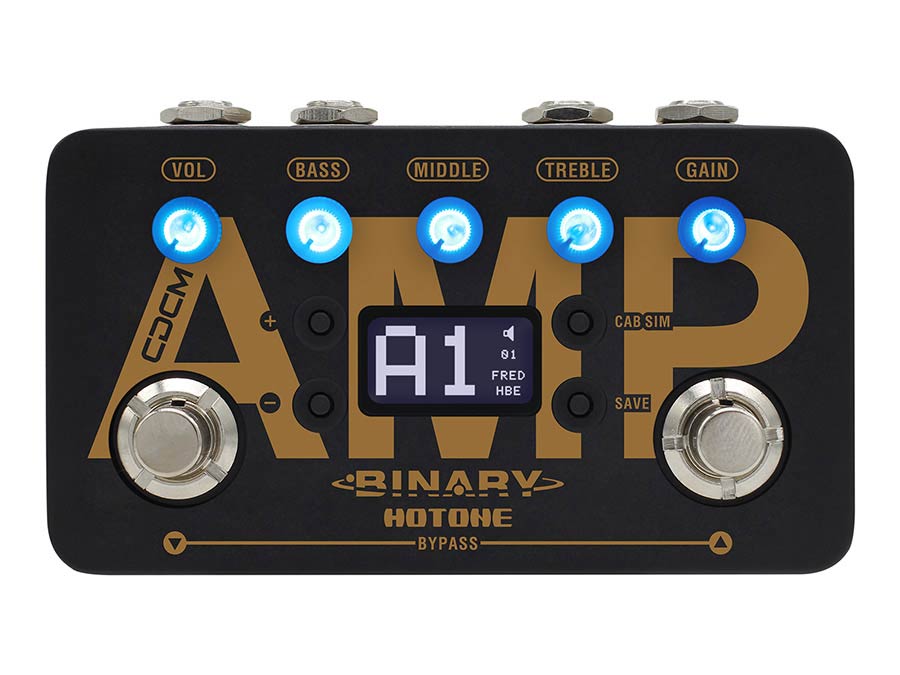 HoTone BAP-1 Binary Amp, pedale simulatore di amplificatore, doppio switch