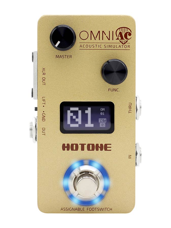 HoTone OMP-5 Omni AC, pedale acoustic simulator, alimentatore incluso