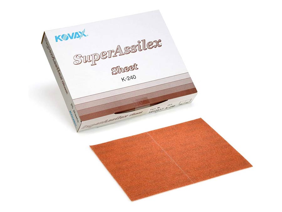 Kovax KX1912517 Assilex ST latex sanding sheets 130 x 170mm K240 - box of 25