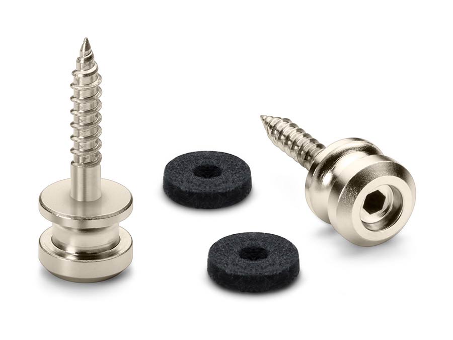Schaller 24030100 S-Locks strap button set M (thread length 22mm), nickel