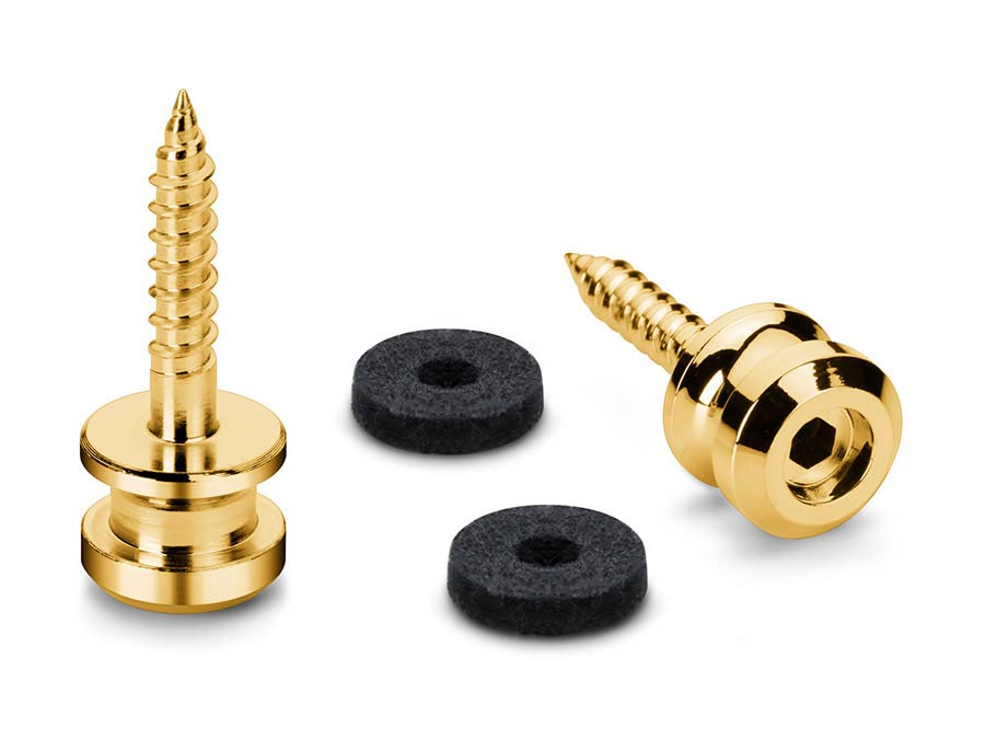 Schaller 24030500 S-Locks strap button set M (thread length 22mm), gold