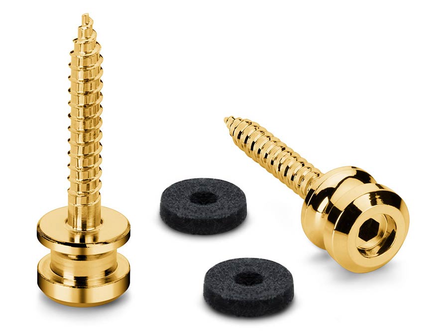 Schaller 24070500 S-Locks strap button set L (thread length 27mm), gold