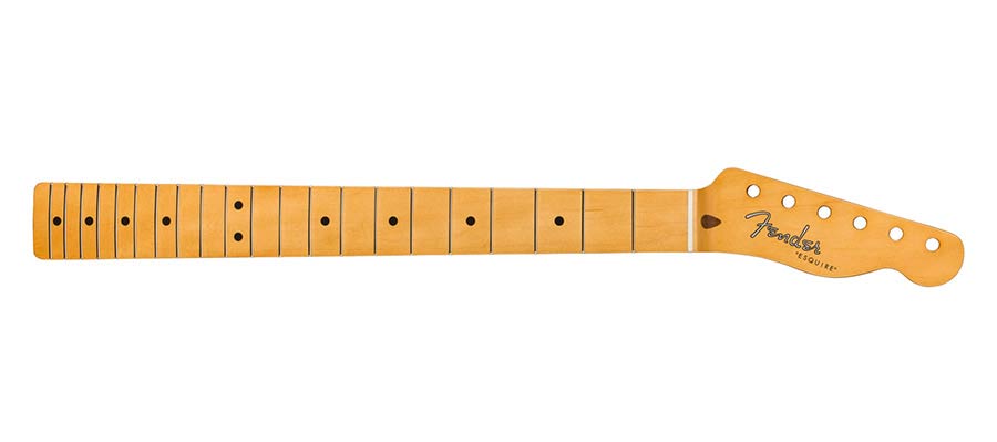 Fender 0990216921 50's Esquire neck, 21 narrow tall frets, 7.25" maple fingerboard, U-shape