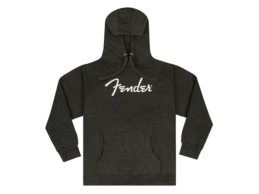Fender 9113102406 Clothing spaghetti logo hoodie, grey heather, M