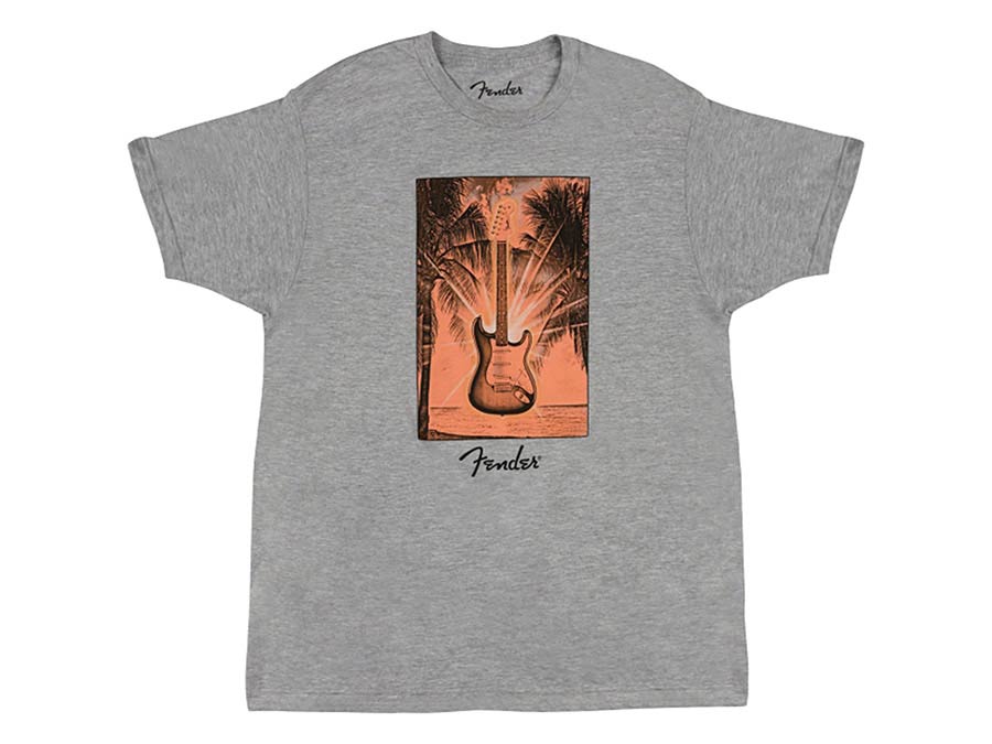 Fender 9170001606 surf t-shirt, gray heather, XL