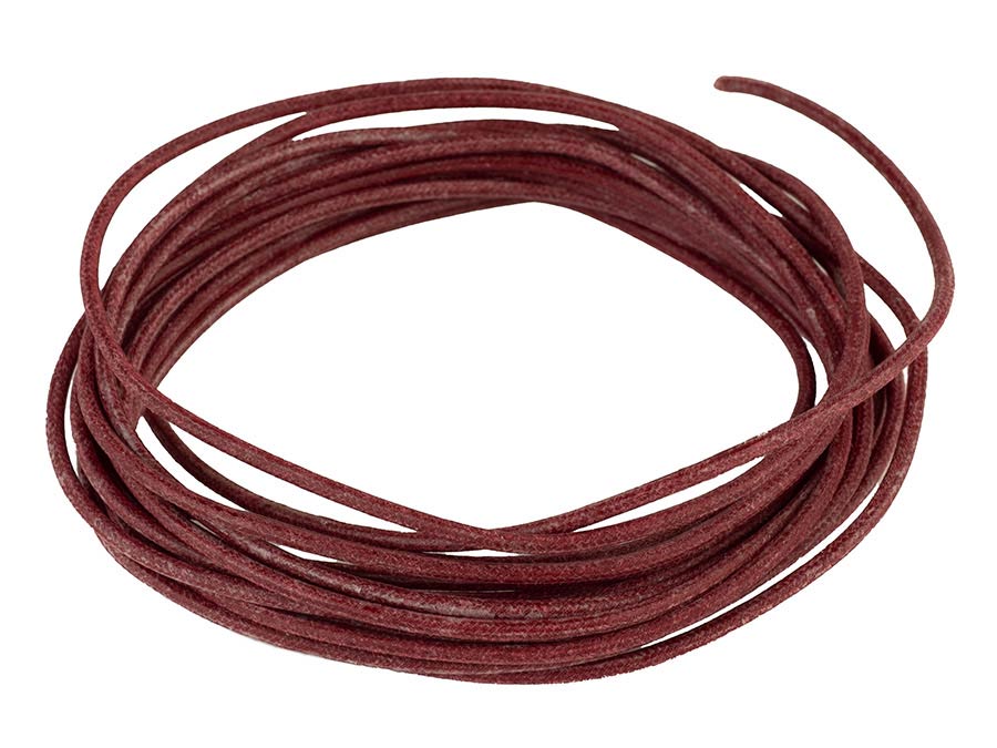 Boston PBW10/RD USA made (Gavitt) waxed cotton braided push back wire, red, 10 feet