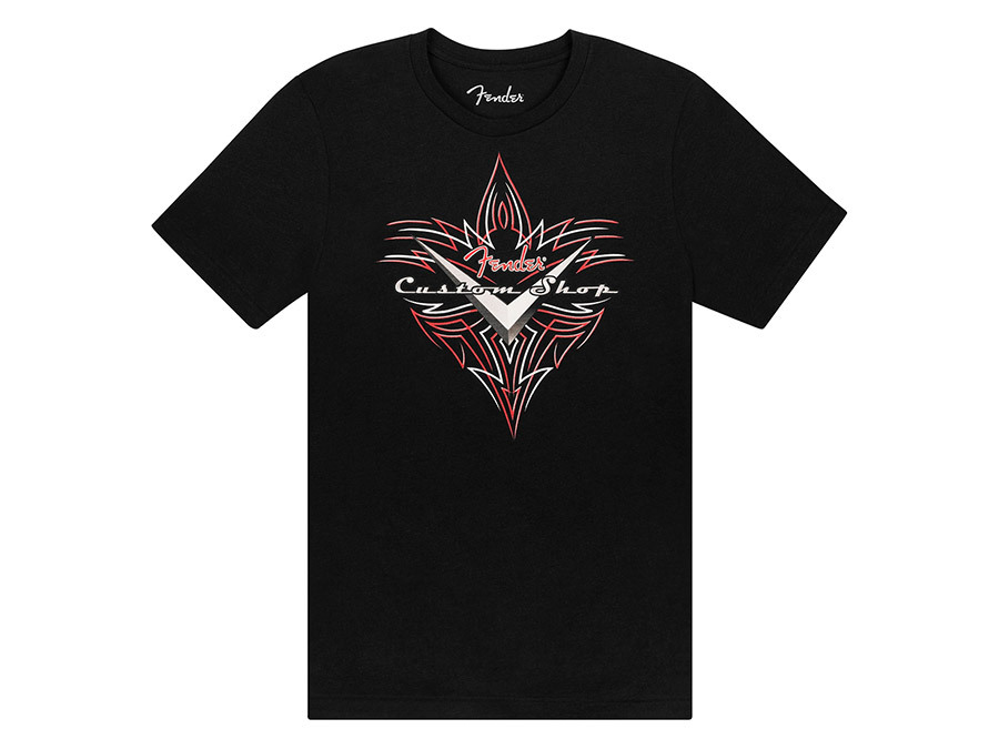 Fender 9191359506 Custom Shop pinstripe T-Shirt, black, L