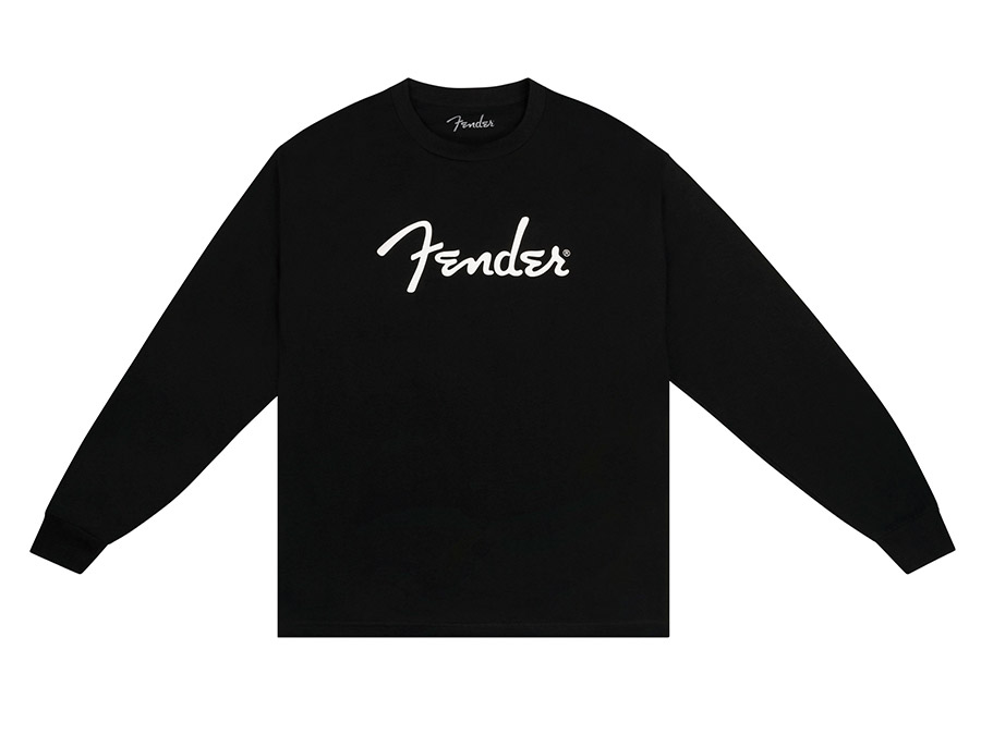 Fender 9192523306 spaghetti logo long sleeve T-shirt, black, S