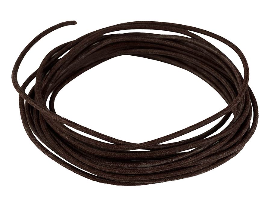 Boston PBW10/BR USA made (Gavitt) waxed cotton braided push back wire, brown, 10 feet