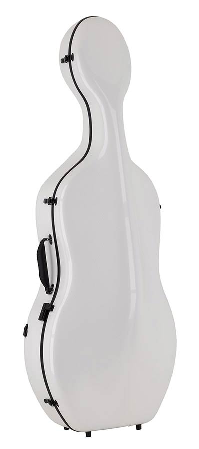 Leonardo CC-844-WH cello case 4/4 full carbon, white carbon pattern, 3,8kg