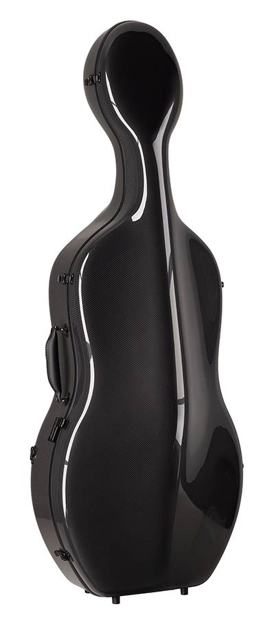 Leonardo CC-844-BK cello case 4/4 full carbon, black carbon pattern, 3,8kg