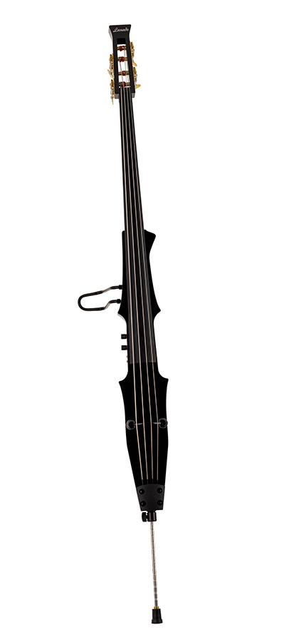 Leonardo EB-50-BK electric double bass, with active pickup, bag, bow and headphones