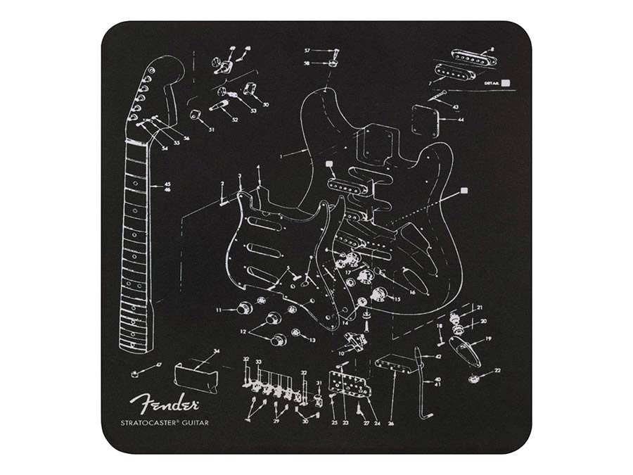 Fender 9106108003 mousepad, exploded Strat