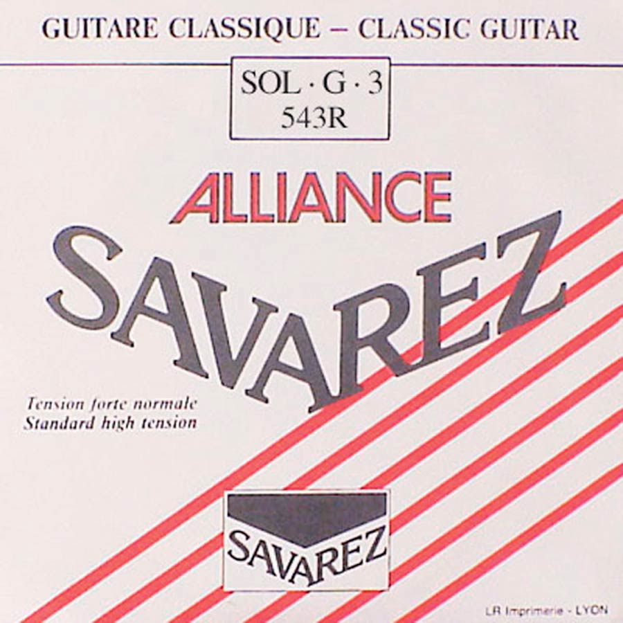 Savarez 543-R 3rd G - Corda singola per chitarra classica, tensione normale