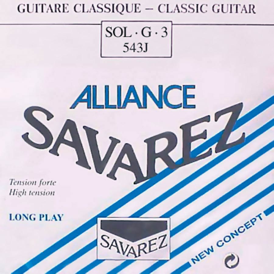 Savarez 543-J 3rd G - Corda singola per chitarra classica, tensione alta